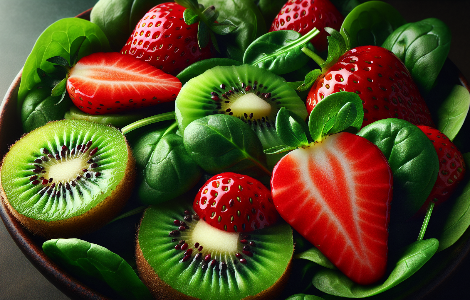 Strawberry, Kiwi and Spinach Salad